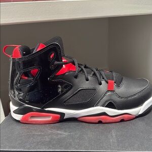 Kids Black and Red High-Top Sneakers